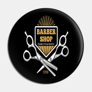 barber Shop logo Pin