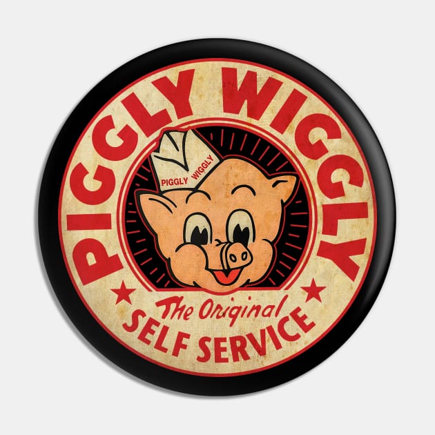Vintage Piggly Wiggly Pin by CLARASTEAM