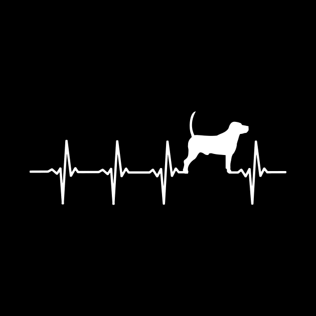 Beagle Heartbeat Gift For Beagle Lovers by OceanRadar