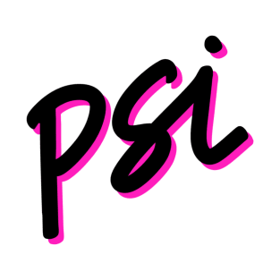 Greek Alphabet: psi (black-pink) T-Shirt