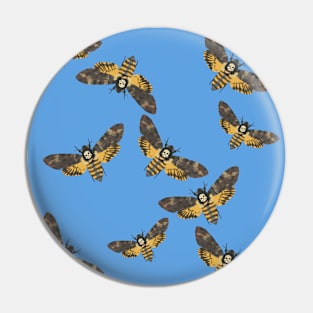 Death's Head Moths Blue Pin