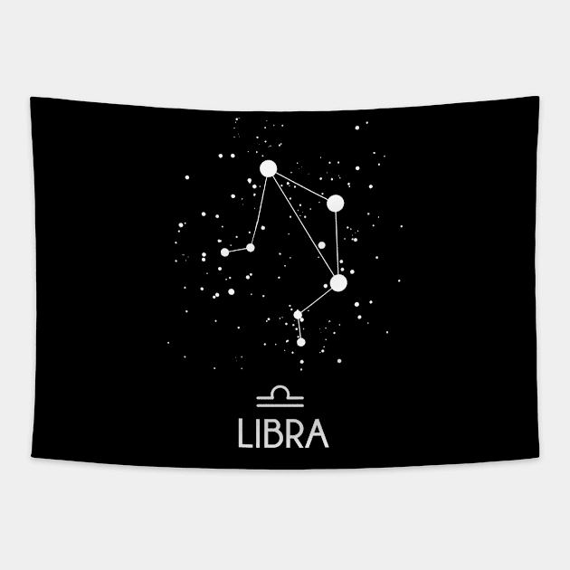 Libra Constellation Zodiac Symbol Tapestry by Wolfek246