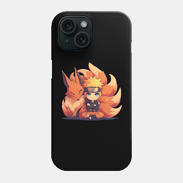 kurama and naruto Phone Case by boxermaniac