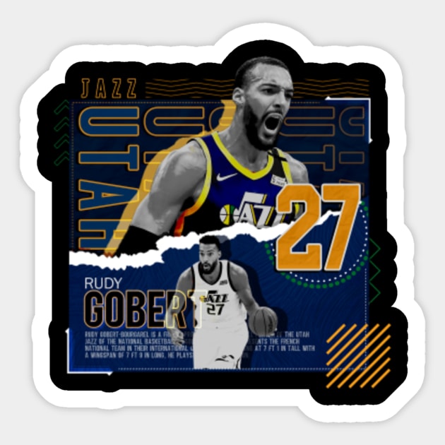 Rudy Gobert Basketball Paper Poster Jazz