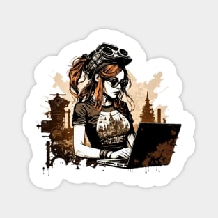 Steampunk Coder - 2 - A fusion of old and new technology Magnet