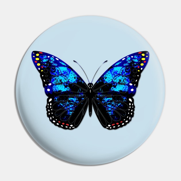 Blue butterfly Pin by Gaspar Avila