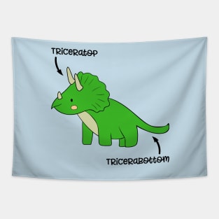 Triceratops Tricerabottom Dinosaur Funny Tapestry