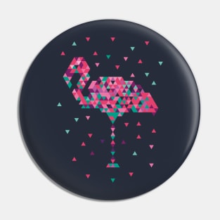 Geometrical flamingo Pin