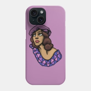 Bisexual pride deco portrait Phone Case