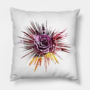 Purple Rose Burst, Large Pillow