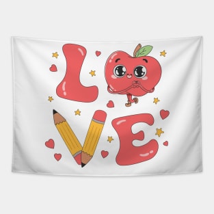 Teacher Valentine Shirt, Teacher Love Heart Valentines Day Tapestry