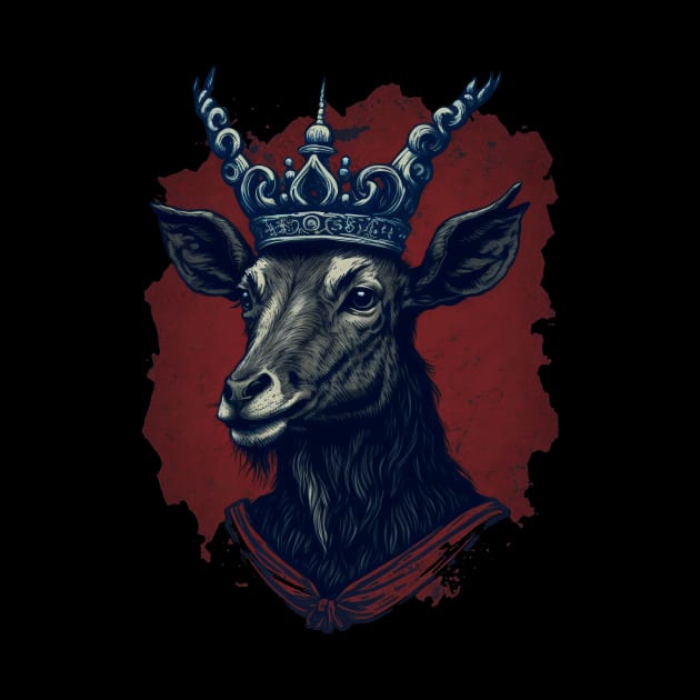 Goat King With Crown by K3rst