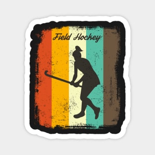 Field Hockey Retro 70s Vintage Hockey Girl Gift Magnet