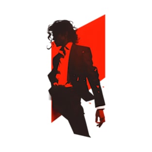 Red Silhouette of an Icon - Pop Music T-Shirt