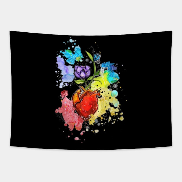 The Flourishing Heart Tapestry by ZarenBeck