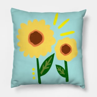 Summer hug: Sunflower Print Pillow