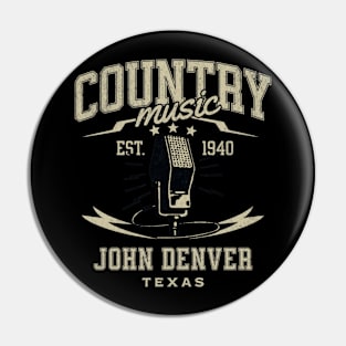 country music microphone singer  v1 Pin