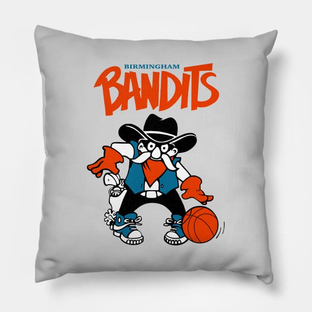 Defunct Birmingham Bandits Basketball CBA Pillow by LocalZonly