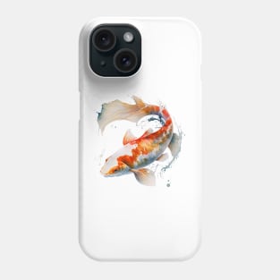 Watercolour Koi Carp Japanese Fish Phone Case