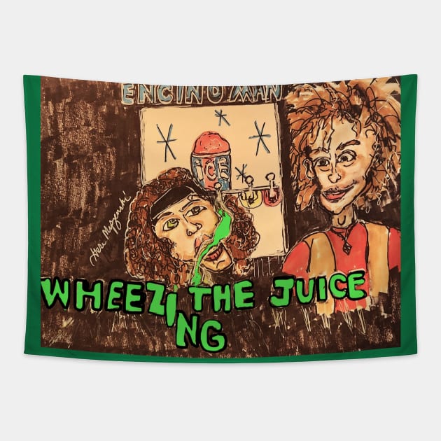 Pauly Shore Brendan Fraser ENCINO MAN Wheezing The Juice Tapestry by TheArtQueenOfMichigan 