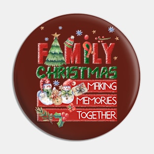 Happy Family Christmas Text Pin