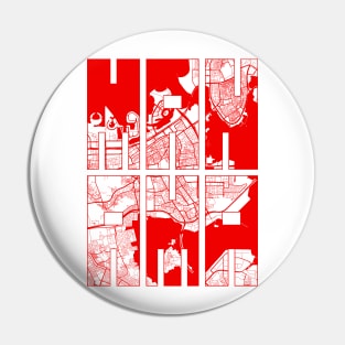 Manama, Bahrain City Map Typography - Oriental Pin