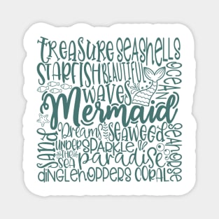 Mermaid Word Cloud Magnet