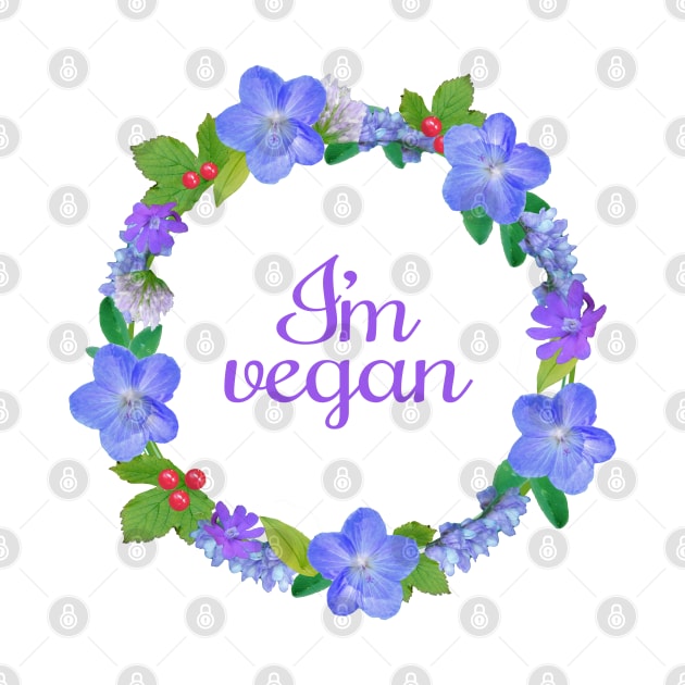 Vegan flower wreath by Purrfect