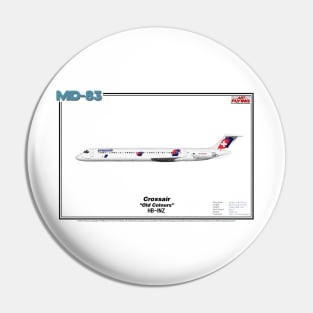 McDonnell Douglas MD-83 - Crossair "Old Colours" (Art Print) Pin