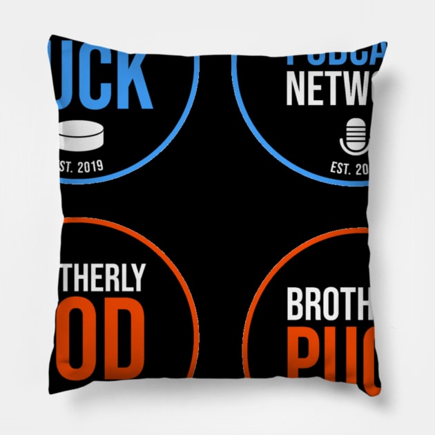 4 Brands Pillow by BrotherlyPuck1