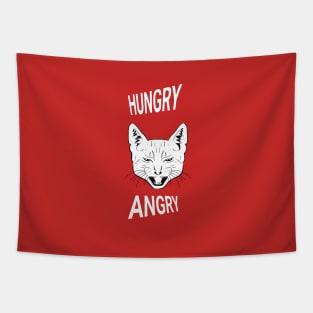 Hungry Angry Cat Tapestry