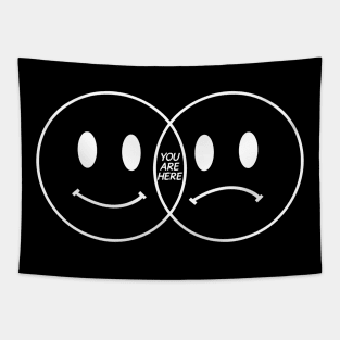 Smiley faces Venn diagram Tapestry