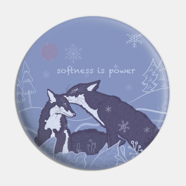 Softness is Power - cute foxes (with background) Pin by varangyosreka