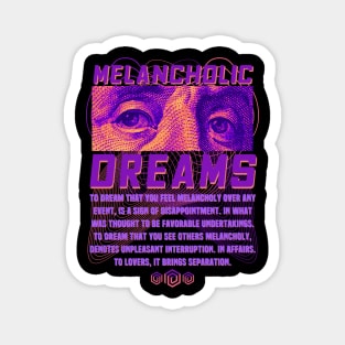 Techno Music - Melancholic Dreams - Techno Merch - For Techno Music Lovers Magnet