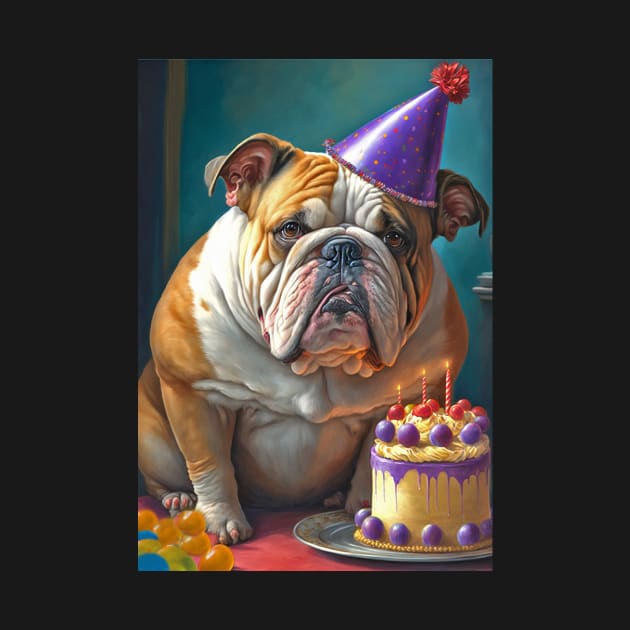 English Bulldog Birthday Card #2 by candiscamera