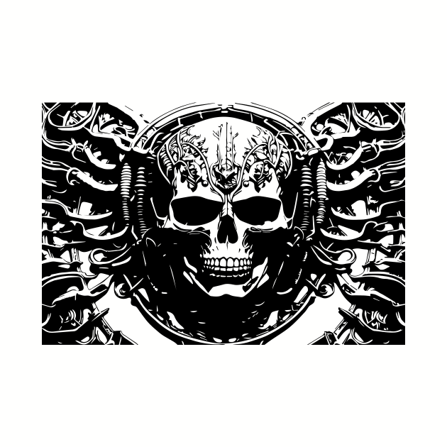 Skull Giger Style by lkn