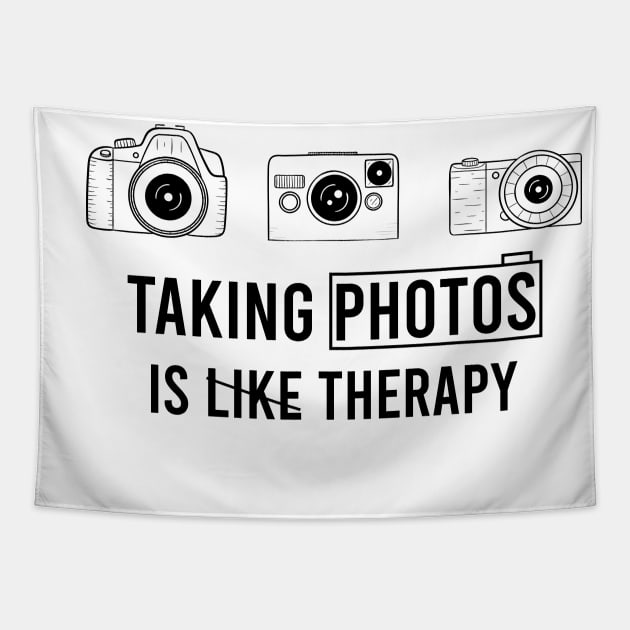 Photographer and camera owners, Taking photos is like therapy Tapestry by Allesbouad