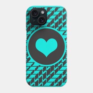 Turquoise heart Phone Case