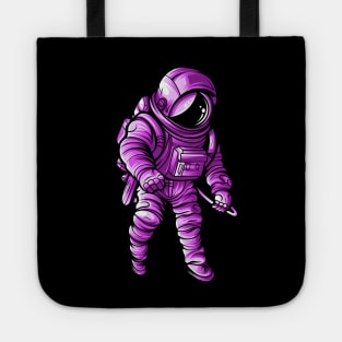 Lost in space purple astronaut Tote