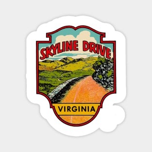 Vintage Skyline Drive Decal Magnet