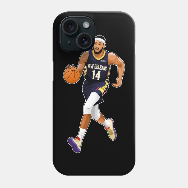 Brandon Ingram #14 Dribble The Ball Phone Case by RunAndGow