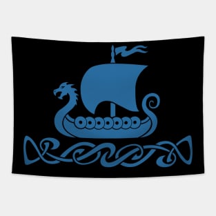 Dragon Boat - Blue Tapestry