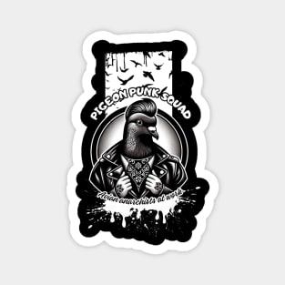 Pigeon Punk Squad: Feathered Road Rebels Magnet