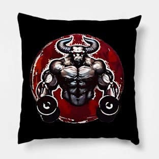 Muscular bull Pillow