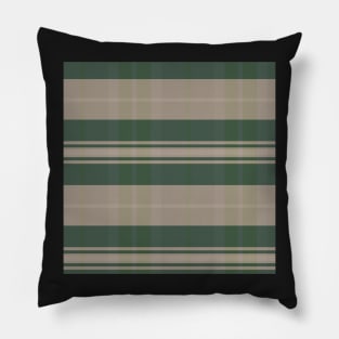 Cottagecore Aesthetic Arable 1 Hand Drawn Textured Plaid Pattern Pillow