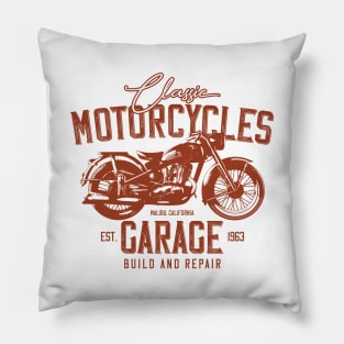 Motocycle garage Pillow