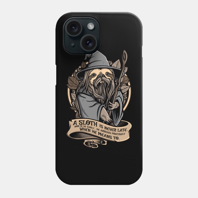 Sloth the Grey v2 Phone Case by Olipop