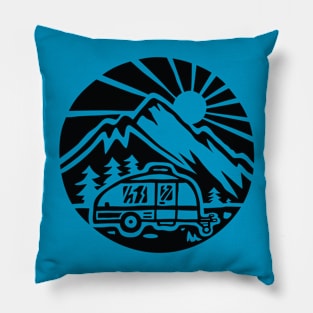 Happy Camper Vintage Pillow