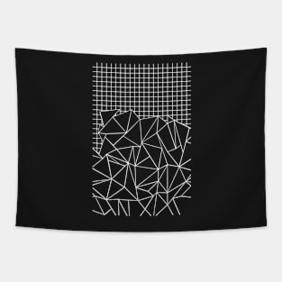 Abstraction Grid White Tapestry