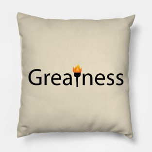 Greatness typographic logo design Pillow